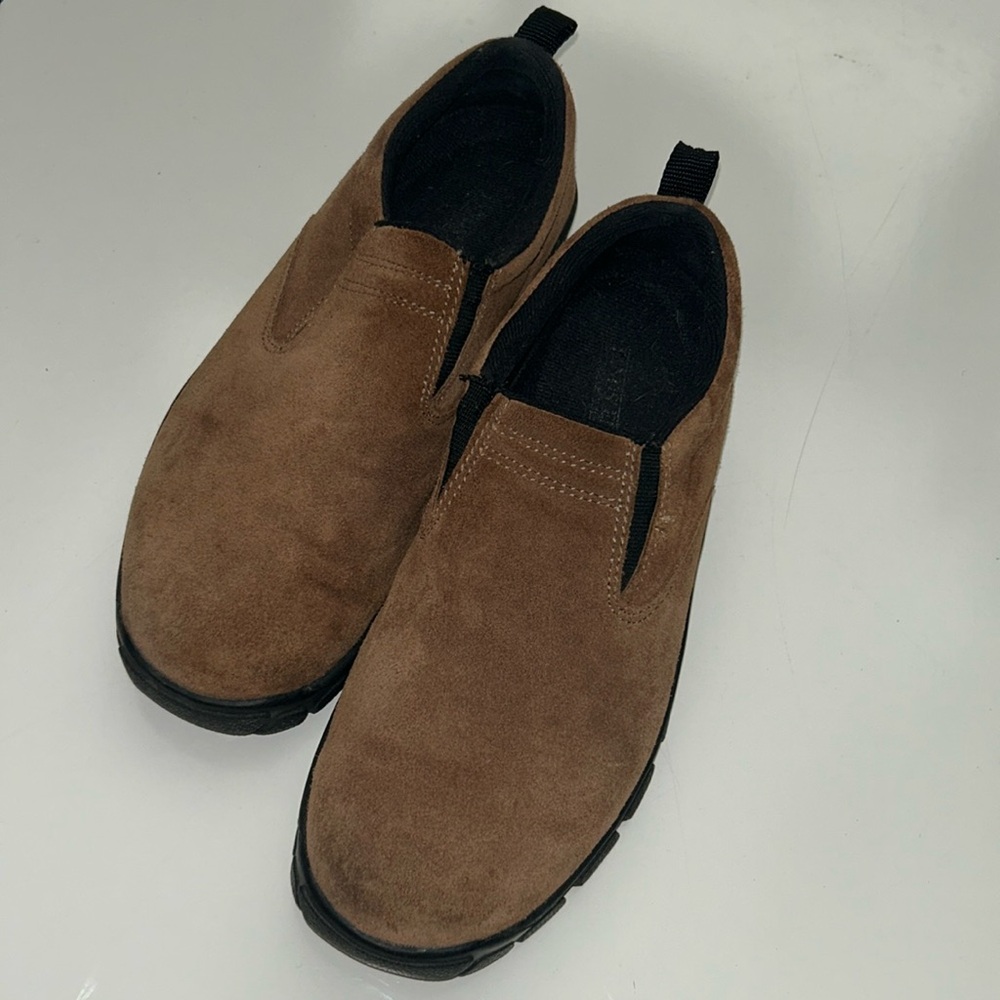 Lands end men’s brown suede size 8 slip on shoes - Picture 1 of 6